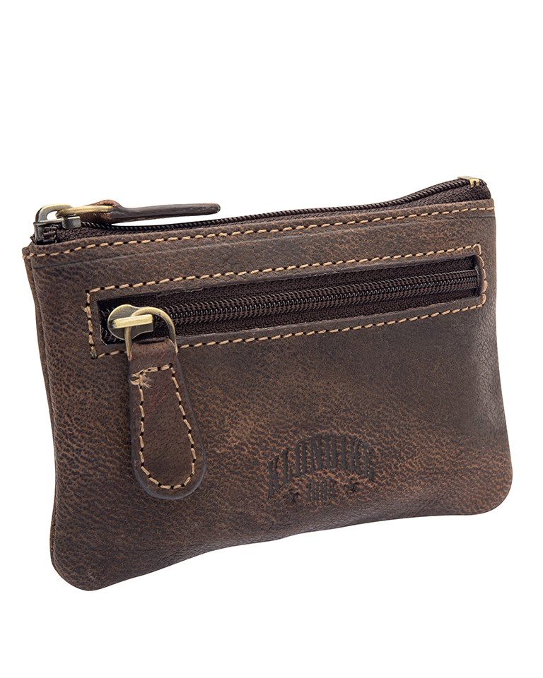 Ключница KLONDIKE «Luke», натуральная кожа в темно-коричневом цвете, 11 х 7,5 см KLONDIKE 1896 KD1000-03