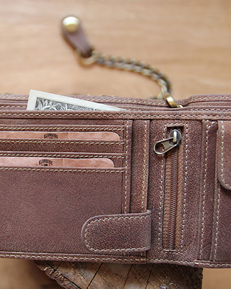 Бумажник с металлической цепочкой «Harry Deer» KLONDIKE 1896 KD1015-02