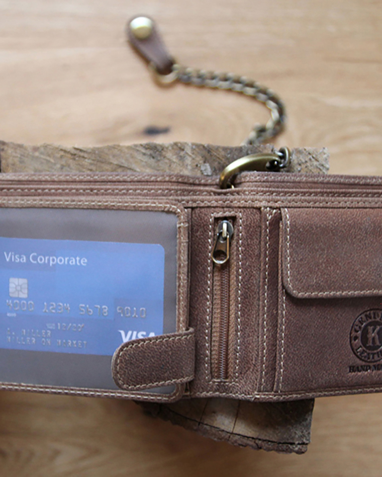 Бумажник с металлической цепочкой «Harry Deer» KLONDIKE 1896 KD1015-02