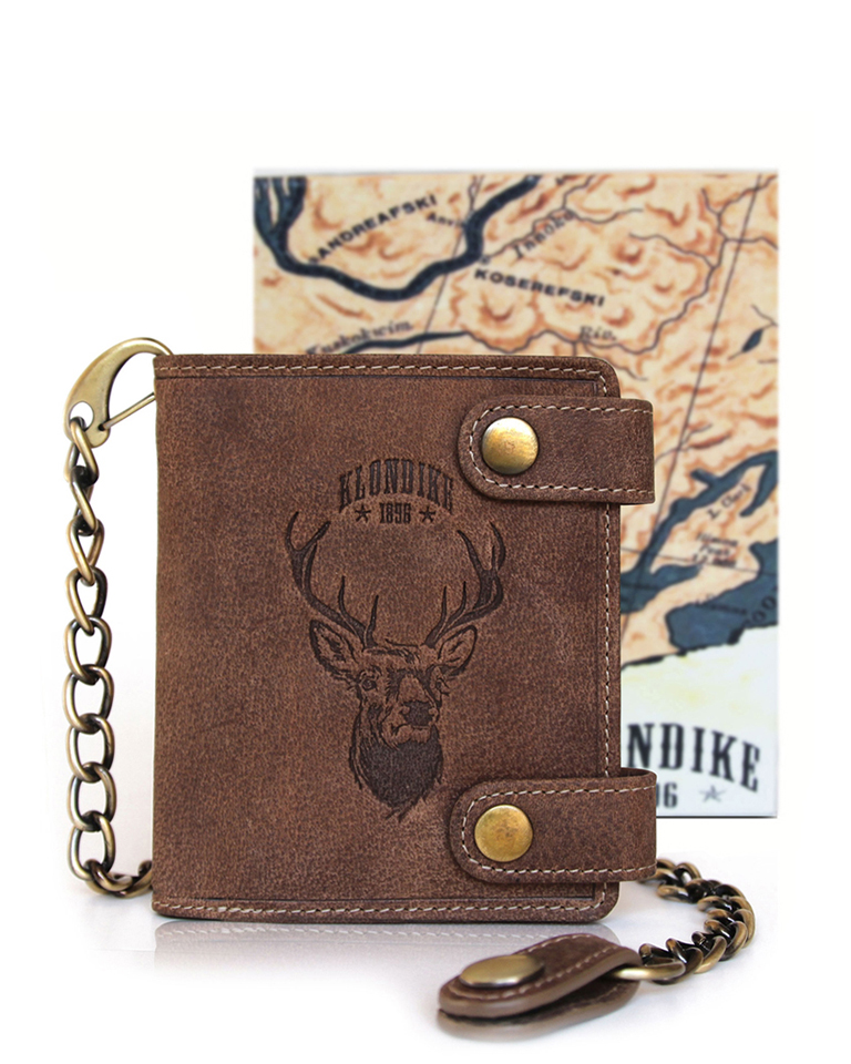 Бумажник с металлической цепочкой «Tim Deer» KLONDIKE 1896 KD1025-02
