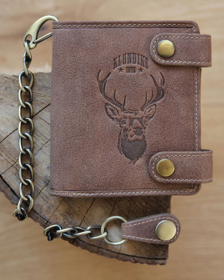 Бумажник с металлической цепочкой «Tim Deer» KLONDIKE 1896 KD1025-02